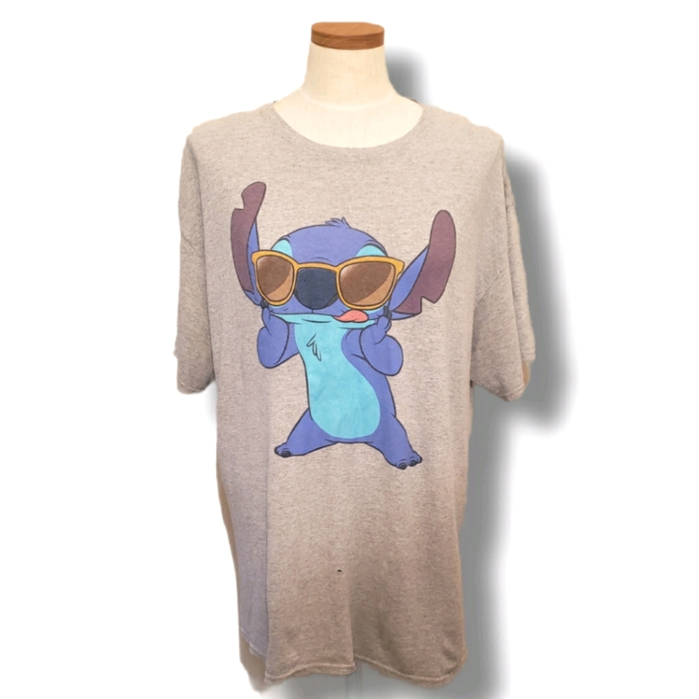 Disney Stitch Graphic Gray Tee Shirt Unisex XL